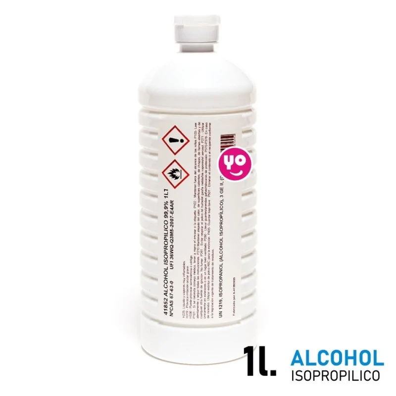 Alcool isopropylique, nettoie les adhésifs et les encres, 1 litre, pureté  99,9 %.