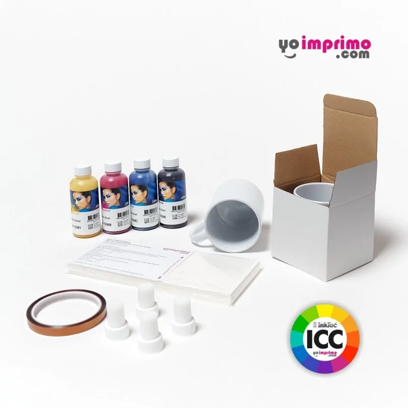 Kit de sublimação para canecas com tintas Sublinova Smart e ICC Profile