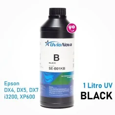 1 litre d'encre noire InkTec UV pour DTF-UV, Epson DX4, DX5, DX7, i3200 et XP600, UV-LED