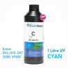 Encre UV Cyan InkTec pour DTF-UV, UV-LED, têtes Epson. 1 litre