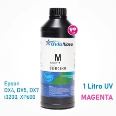 1 litre d'encre UV Magenta InkTec pour DTF-UV, têtes Epson DX4, DX5, DX7, i3200 et XP600, UV-LED