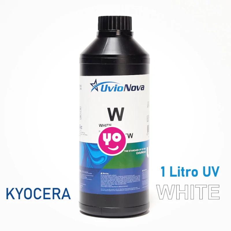 Encre UV InkTec blanche pour têtes d'impression Kyocera, UV-LED. 1 kg