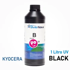 Tinta UV Preta InkTec para cabeçotes de impressão Kyocera, LED UV. 1 quilo