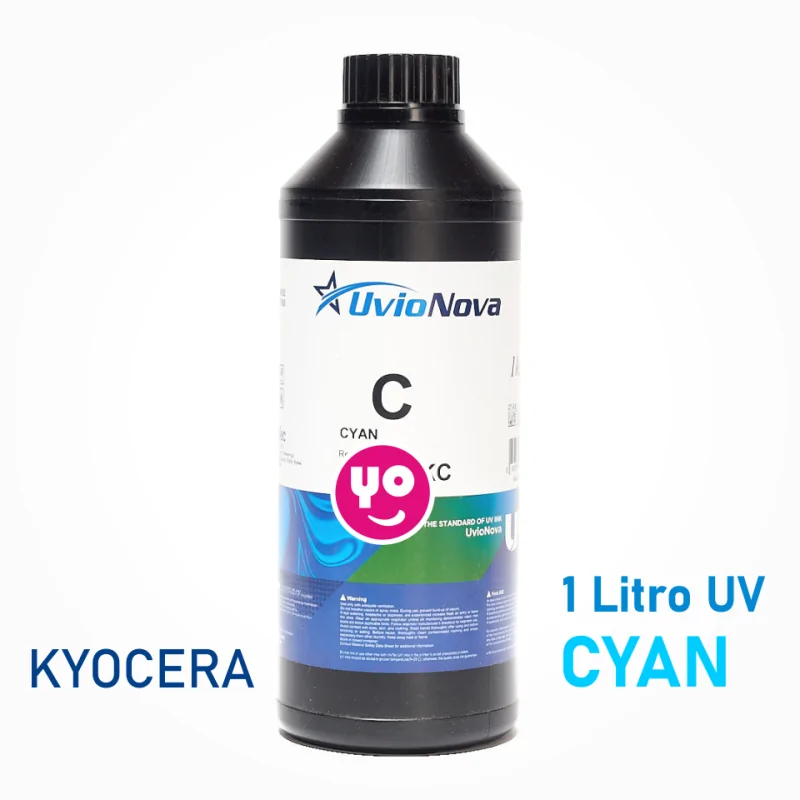 Tinta UV Soft para cabeças Kyocera e Ricoh | Inktec FK (1 kg, Ciano)