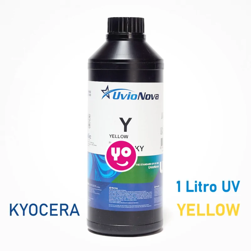 Tinta UV Amarela InkTec para cabeças de impressão Kyocera, UV-LED. 1 quilo