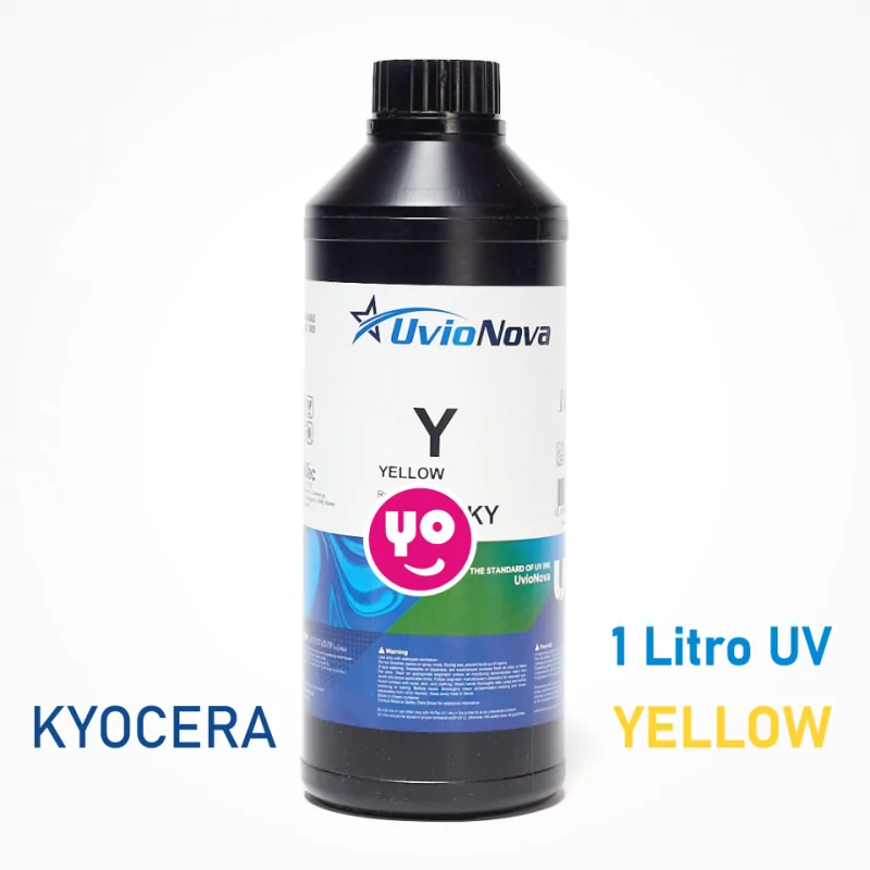 Tinta UV Soft para cabeças Kyocera e Ricoh | Inktec FK (1 kg, Amarelo)