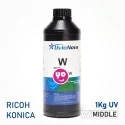 Tinta UV branca para cabeçotes Ricoh e Konica, Semi-rígida | InkTec SR, 1 quilo