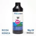 Tinta UV Blanca para cabezales Ricoh y Konica, Semi-rígida | InkTec SR , 1 Kilo