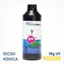 Tinta UV amarela para cabeças de impressão Ricoh e Konica, Semi-rígida | InkTec SR, 1 quilo