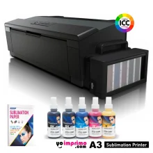 Impresora de Sublimación A3 Epson Ecotank con tintas Sublinova Smart y perfil ICC