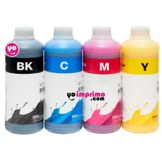 SET, InkTec E0010, 4 Litros, 4 colores, tinta colorante (dye) para impresoras Epson