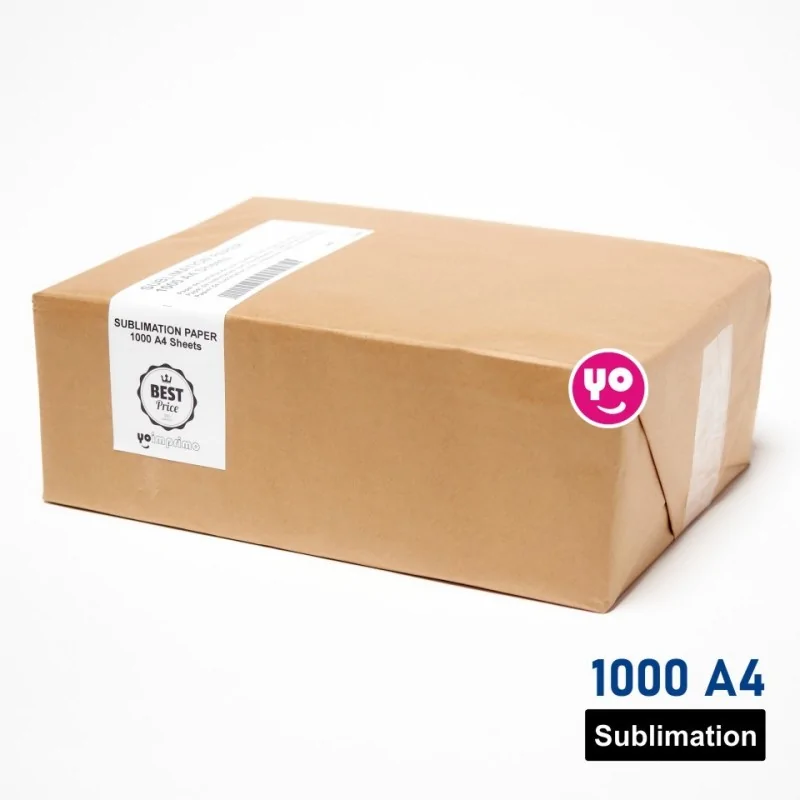 1000 hojas de papel de sublimación A4, para alta producción. 90gr con coating