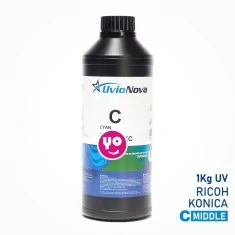 Tinta UV Cian para cabezales Ricoh y Konica, Semi-rígida | InkTec SR , 1 Kilo