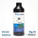 Tinta UV branca para cabeçotes Ricoh e Konica, Semi-rígida | InkTec SR, 1 quilo