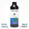 Tinta UV branca para cabeçotes Ricoh e Konica, Semi-rígida, InkTec