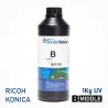 Tinta UV Negra para cabezales Ricoh y Konica, Semi-rígida, InkTec