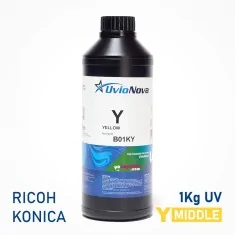 Encre UV jaune pour têtes d'impression Ricoh et Konica, semi-rigide | InkTec SR, 1 Kilo