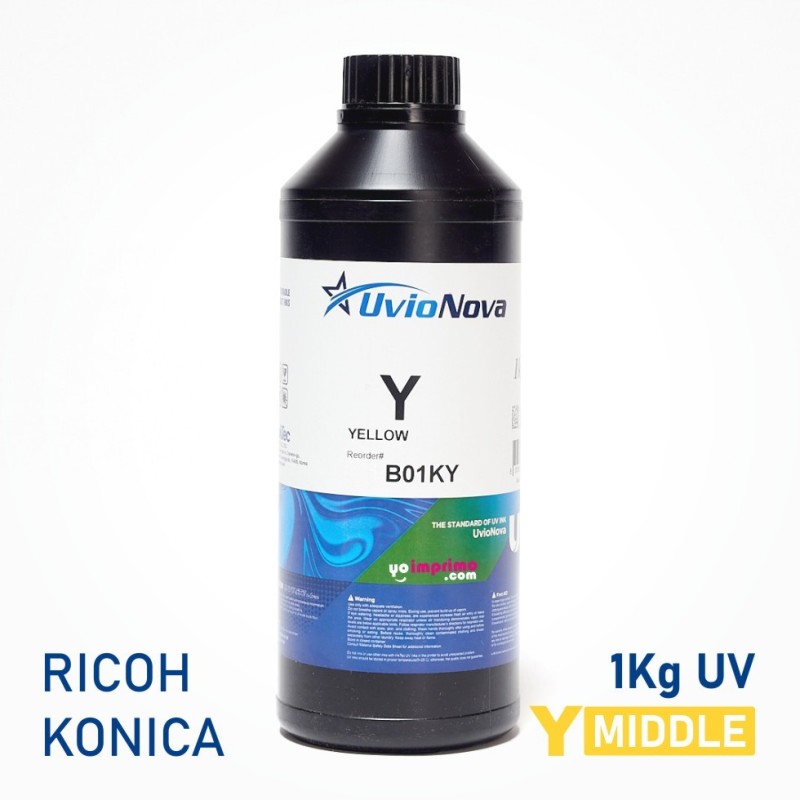 Encre UV Jaune pour ttes Ricoh et Konica, Semi-rigide, InkTec Encre UV Jaune pour ttes Ricoh et Konica, Semi-rigide, InkTec