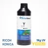 Tinta UV Amarilla para cabezales Ricoh y Konica, Semi-rígida, InkTec