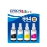Tinta Epson 664 original, multipack de 4 botellas para EcoTank