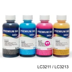 Encre pour Brother LC3213, LC3212. PACK 4 flacons InkTec de 100ml