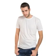 T-shirt à sublimer, unisexe, tissu 100% polyester blanc de 160gr