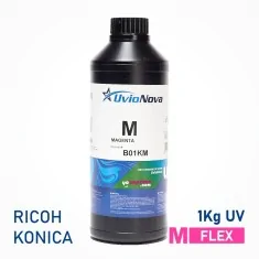 Tinta UV Magenta Flexible para cabezales Ricoh y Konica | InkTec FM, 1 Kilo