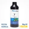 Tinta UV amarela flexível para cabeçotes Ricoh e Konica, InkTec FM