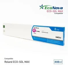 Cartouche compatible Roland Eco-Sol Max Cyan, 440 ml | InkTec EcoNova ID