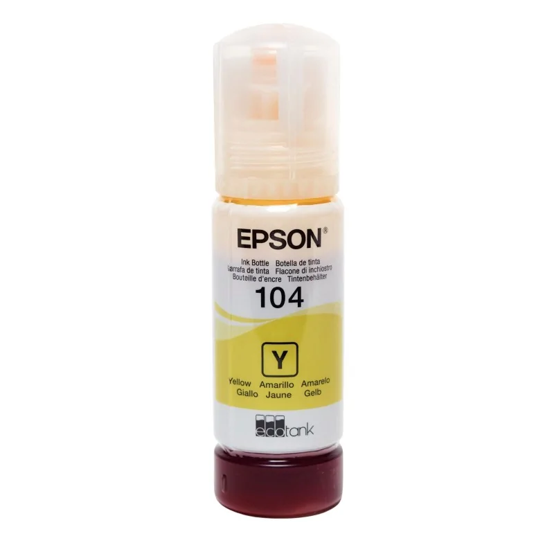 Encre jaune Epson Ecotank 104 (bouteille de 65 ml)