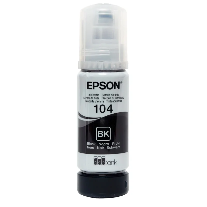 Tinta Epson Ecotank 104 Negra (botella de 65ml)