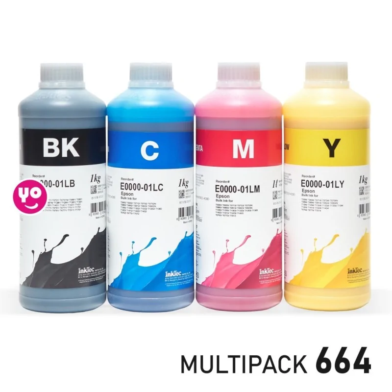 Encre compatible Epson 664 pour EcoTank , Pack 4x100ml InkTec