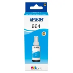 Tinta Epson 664 Ciano para EcoTank | Garrafa de 70ml.