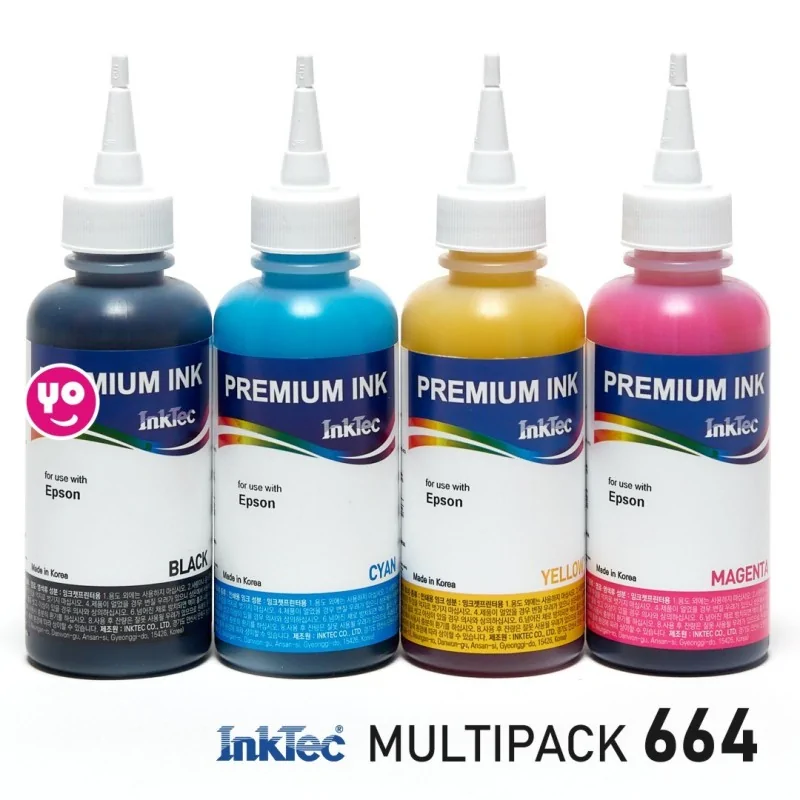 Encre compatible Epson 664 pour EcoTank , Pack 4 x100ml InkTec