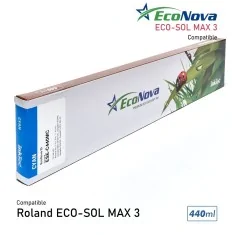 Eco-Sol MAX 3 cian, Cartucho InkTec compatible para Roland, 440ml | InkTec EcoNova