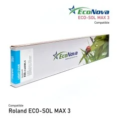 Eco-Sol MAX 3 ciano claro , Tinteiro InkTec compatível para Roland, 440ml | InkTec EcoNova