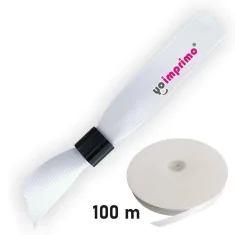 Ruban polyester pour sublimation de bracelets. Largeurs 10, 16 ou 22 mm (100 mètres)