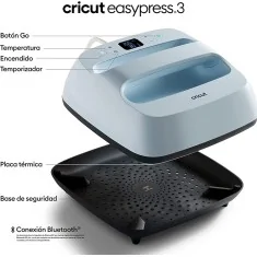 Cricut Easy Press™3 grande, plancha para sublimación y vinilo textil