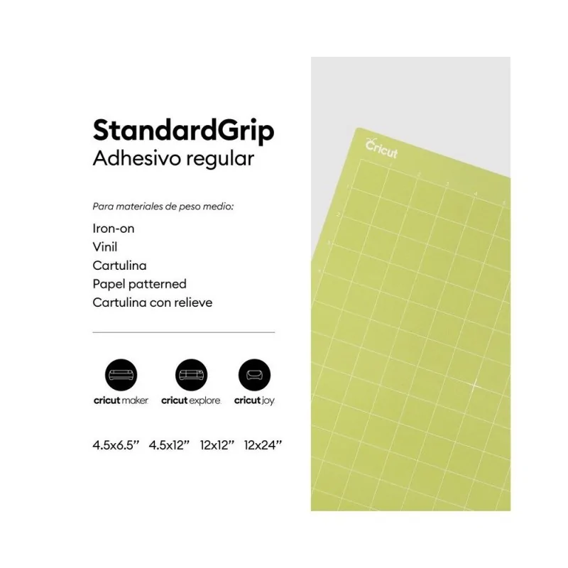 Cricut Lot De 3 Tapis De Découpe 30,5 X 30,5 Cm – Variante Standard, LightGrip, StrongGrip, Multicolore Pour Machine De Découpe