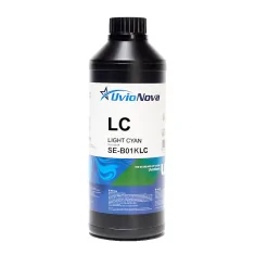 Encre UV InkTec Light Cyan pour DTF-UV, UV-LED avec têtes d'impression Epson (bouteille de 1 litre)