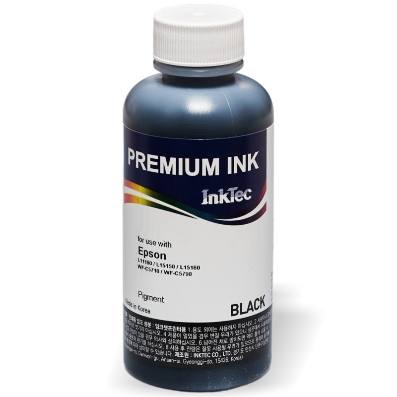 Encre pigmente noire InkTec E0019 pour imprimantes Epson PRO (100 ml)
