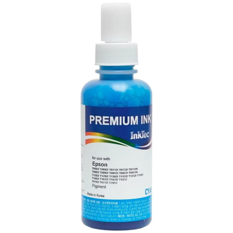 Tinta cian Epson 112 compatible. Botella InkTec de 100ml