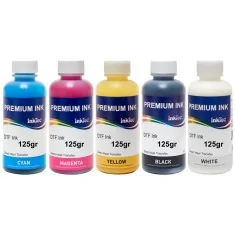 Tinta DTF 5 colores, 5 botellas InkTec de 125ml. Pack CMYKW