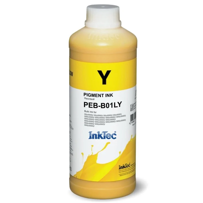 Encre pigmentée jaune pour Mutoh, Mimaki, Roland, Epson . InkTec PEB (1 litre)