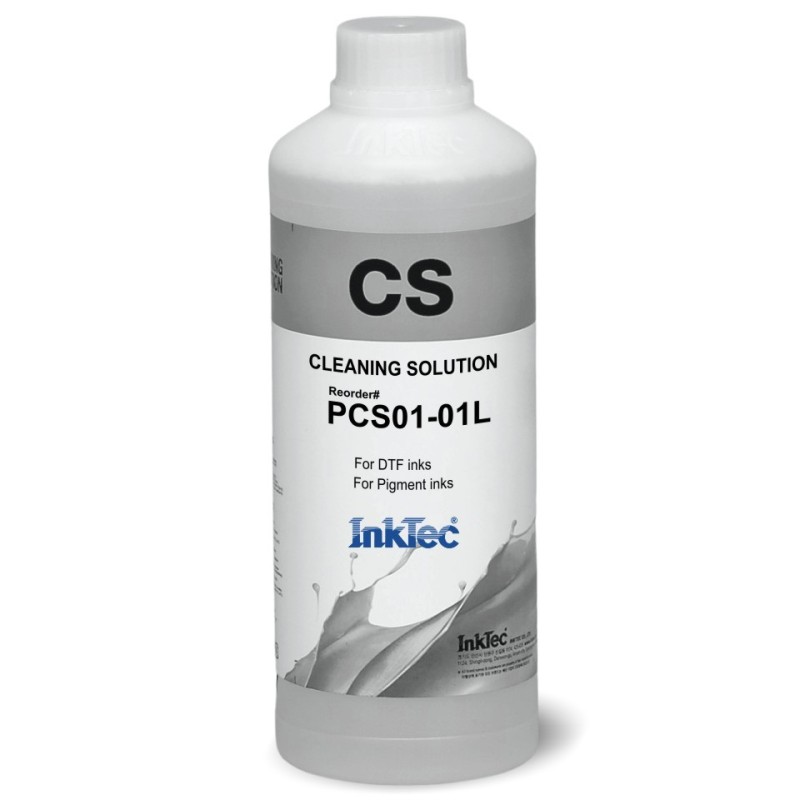 Liquide de nettoyage de tte DTF et  base d'eau. InkTec PCS