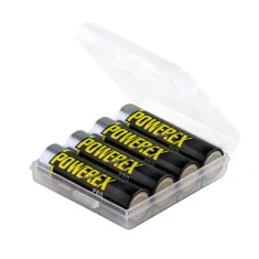 4 pilhas recarregáveis AA Powerex PRO 2700mAh com estojo