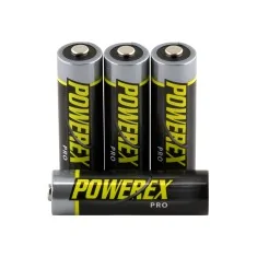 4 piles rechargeables AA Powerex PRO 2700mAh avec étui
