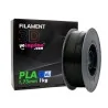Filament PLA 3D noir. ø 1,75 mm (bobine de 1 kg) Fabriqué en UE