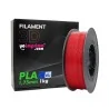 Filament PLA 3D, rouge. ø1,75 mm (1kg) - Fabriqué en UE