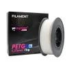 Filamento PETG para 3D blanco. ø1,75 mm (1 kg) - Made in UE